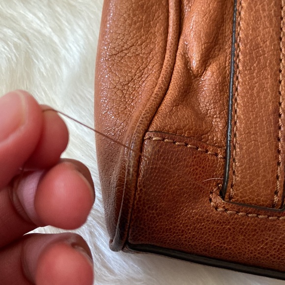 Michael Kors brown crossbody bag with gold tone hardware. - Picture 6 of 10